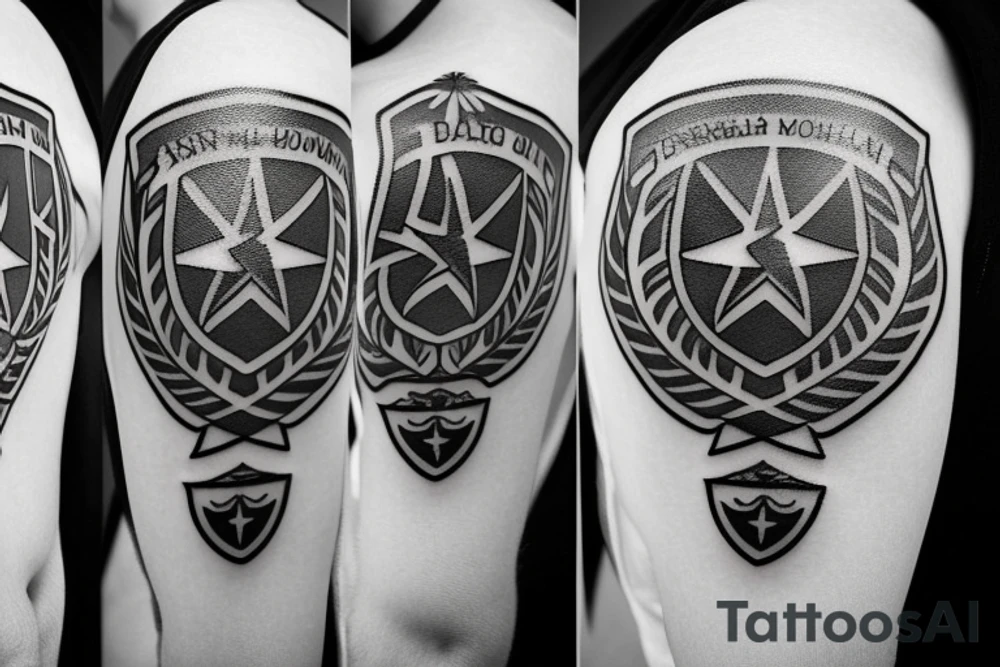 Army shield tattoo idea