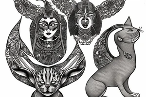 bald cat 
sphinx tattoo idea
