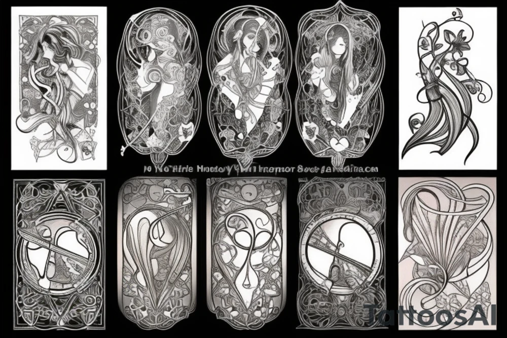 Music 
art nouveau tattoo idea