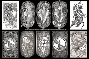 Music 
art nouveau tattoo idea