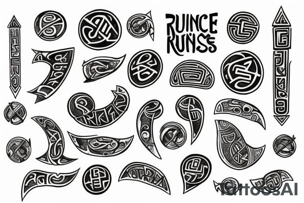 Runes space tattoo idea
