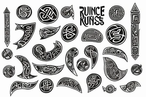 Runes space tattoo idea