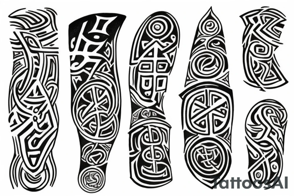 Runes space tattoo idea