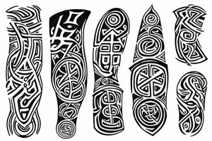 Runes space tattoo idea