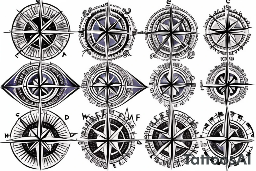 compass tattoo idea