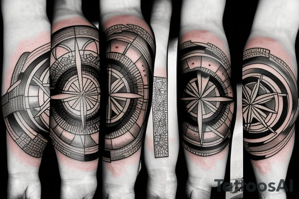 compass tattoo idea