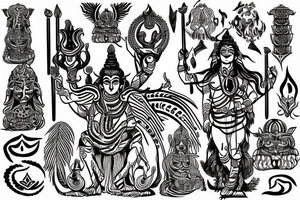 Trident of Lord Shiva tattoo idea
