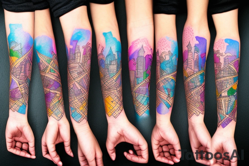 world'map tattoo idea