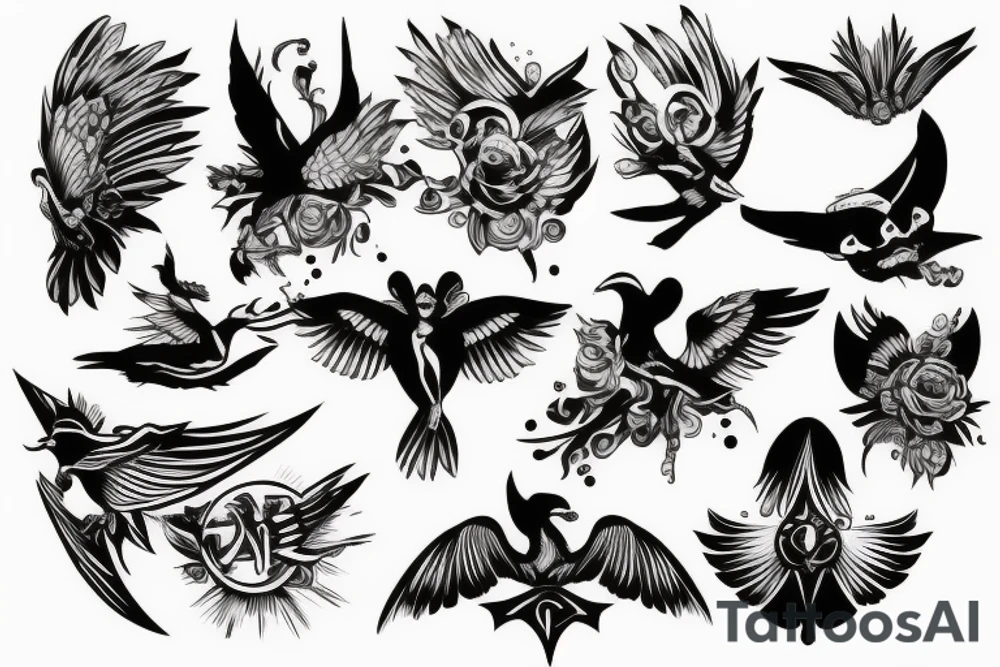 Flying tattoo idea