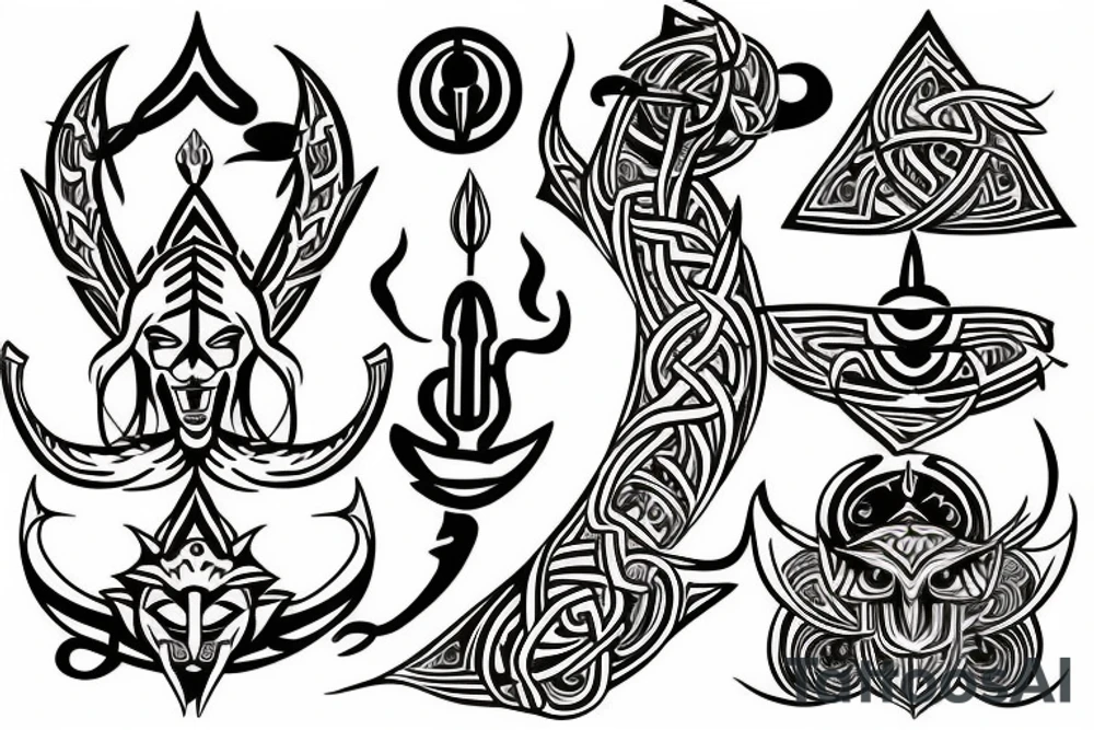 Trident of Lord Shiva tattoo idea