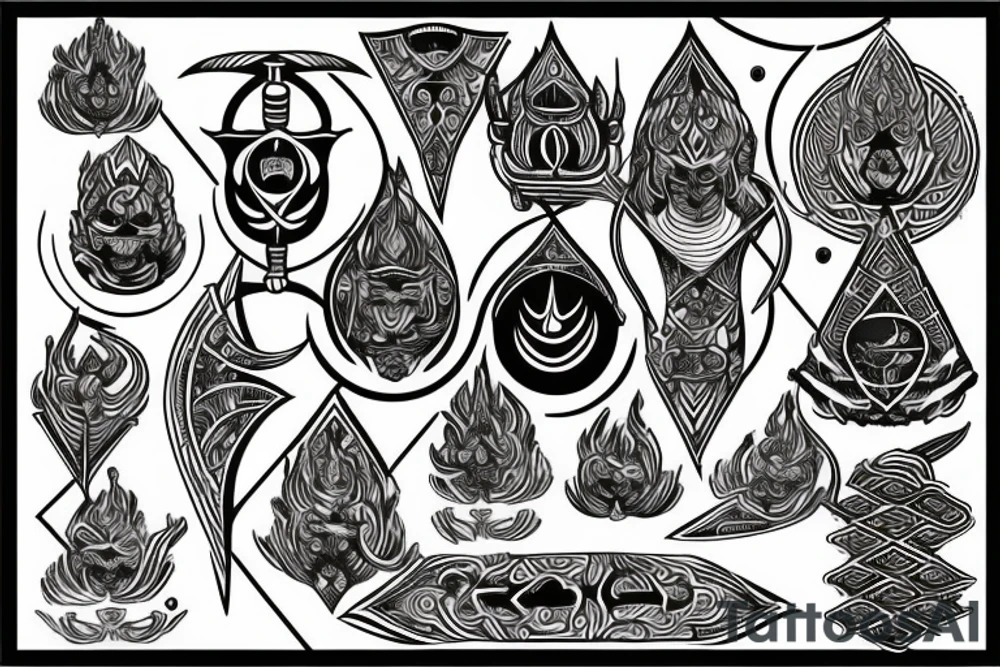 Trident of Lord Shiva tattoo idea