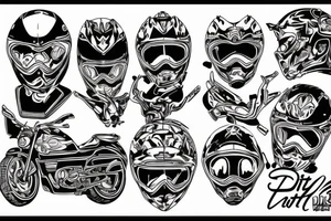 Dirty style of art of guy on motorcycle tattoo idea