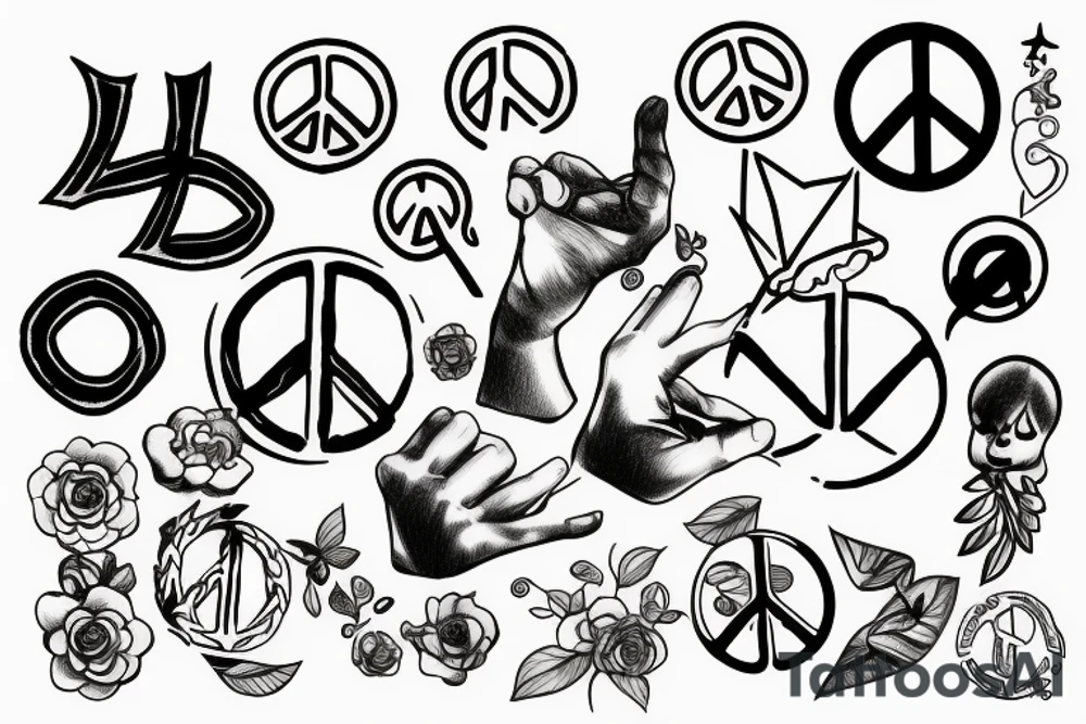 Peace sign tattoo idea