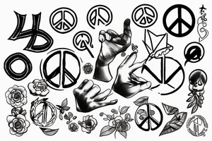 Peace sign tattoo idea