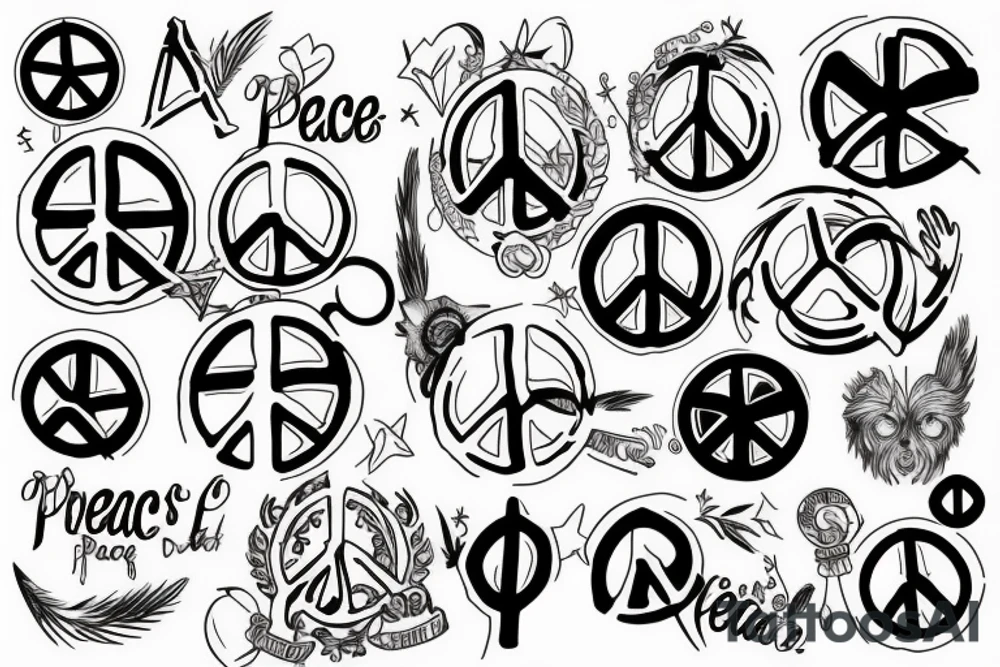 Peace sign tattoo idea
