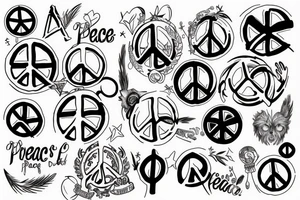 Peace sign tattoo idea