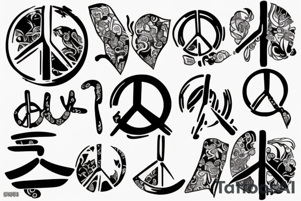 Peace sign tattoo idea