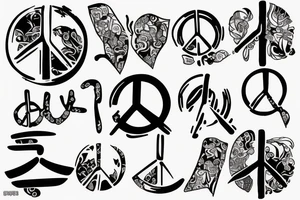 Peace sign tattoo idea