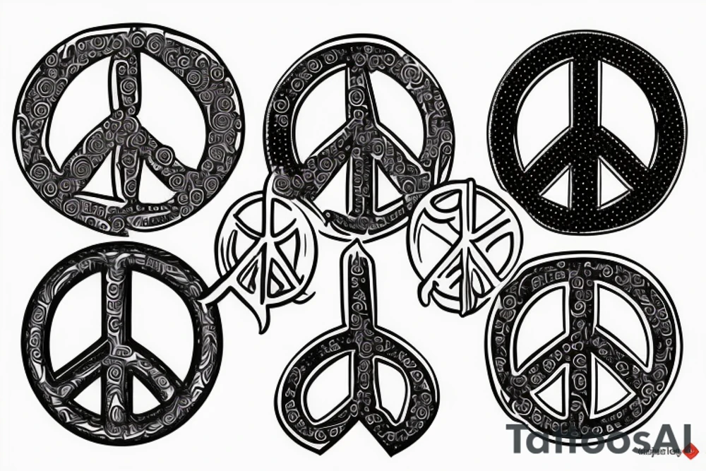 Peace sign tattoo idea