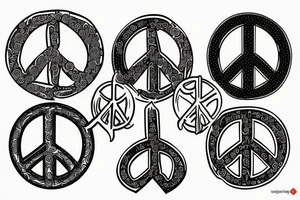 Peace sign tattoo idea