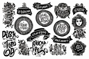 Emigrates image with Georgian text tattoo idea