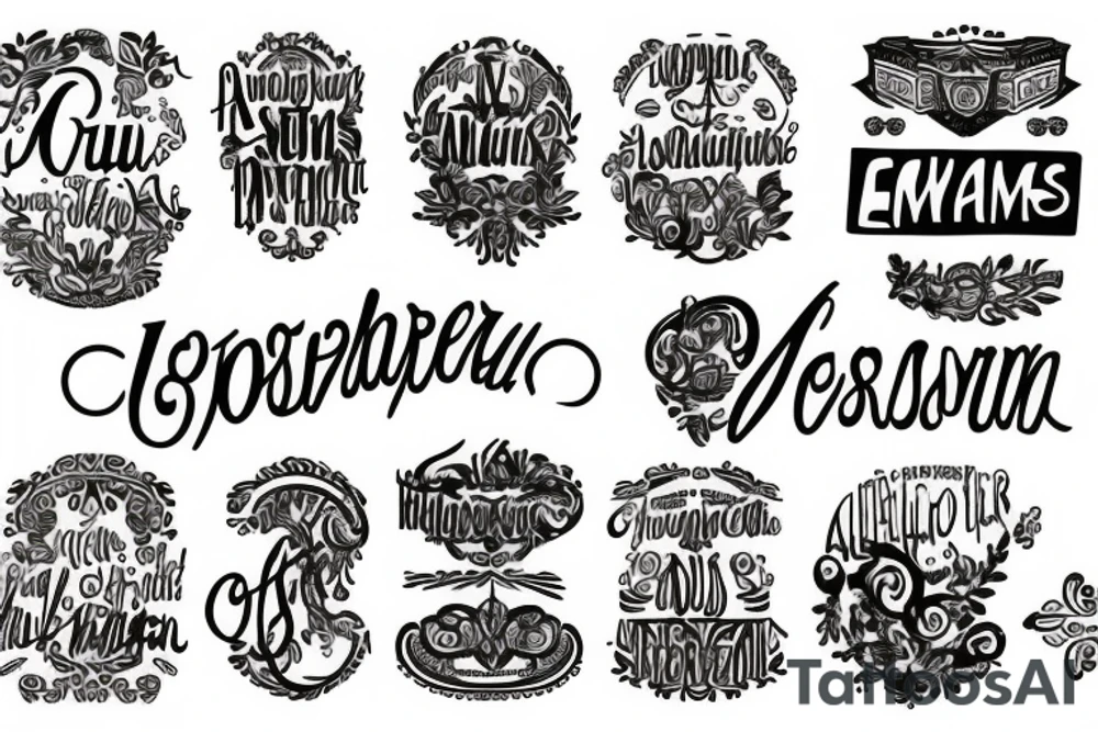 Emigrates image with Georgian text tattoo idea