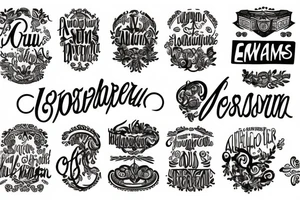 Emigrates image with Georgian text tattoo idea
