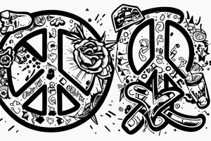 Peace sign tattoo idea