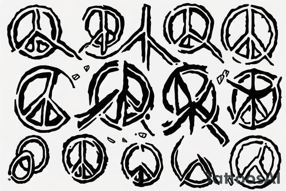 Peace sign tattoo idea