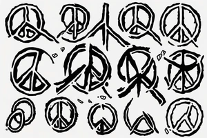Peace sign tattoo idea