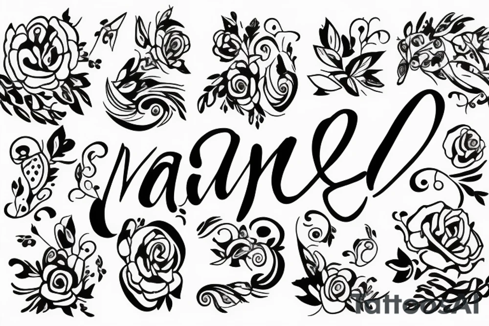 The word Naïve in a simple one line elegant font. tattoo idea