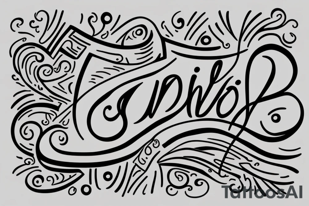 The word Naïve in a simple one line elegant font. tattoo idea
