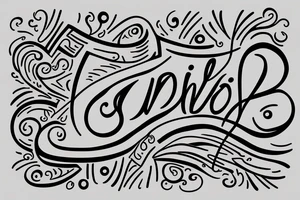 The word Naïve in a simple one line elegant font. tattoo idea