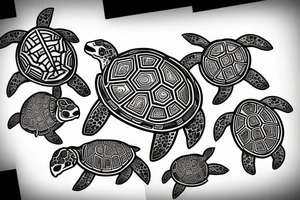 palenesia, turtle, amulet, protection, rings, family tattoo idea