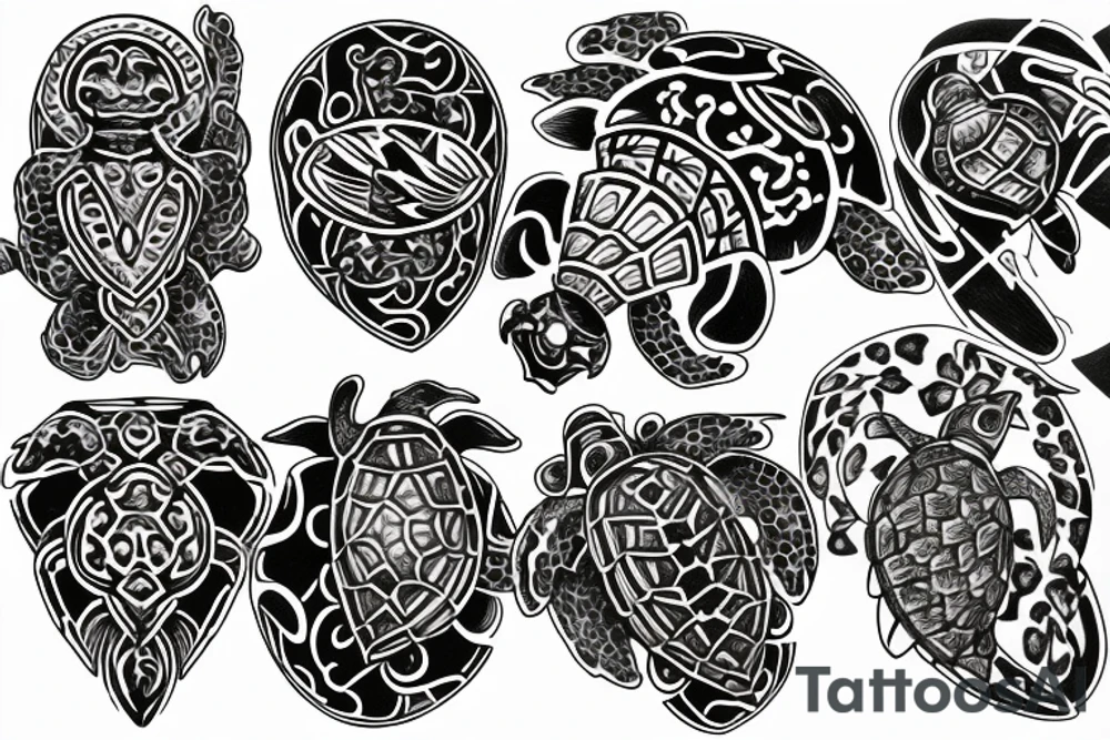 palenesia, turtle, amulet, protection, rings, family tattoo idea