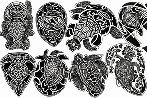 palenesia, turtle, amulet, protection, rings, family tattoo idea