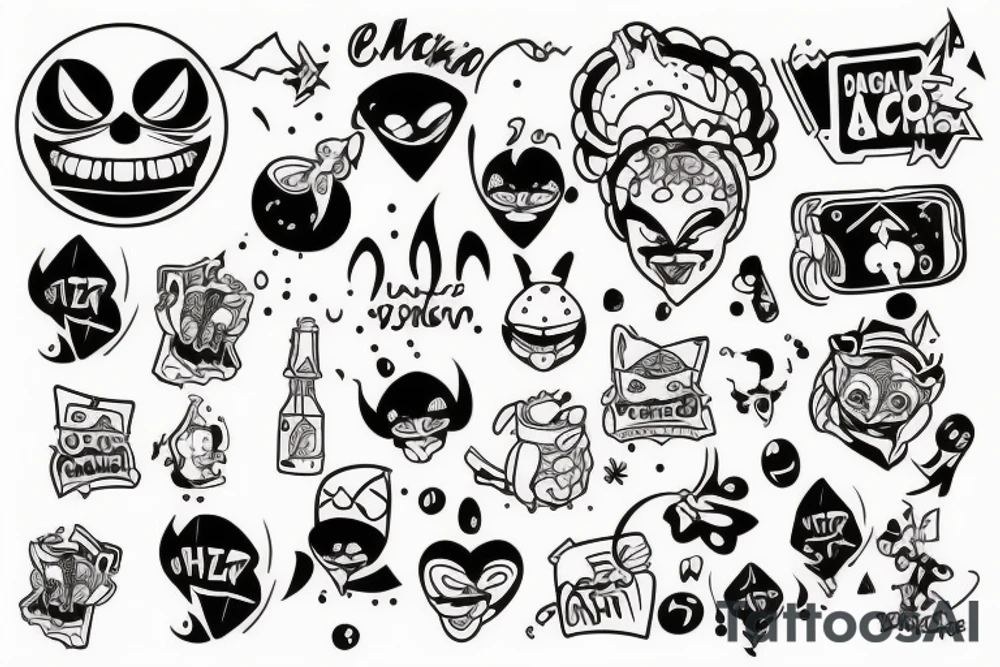Собака на лошади tattoo idea