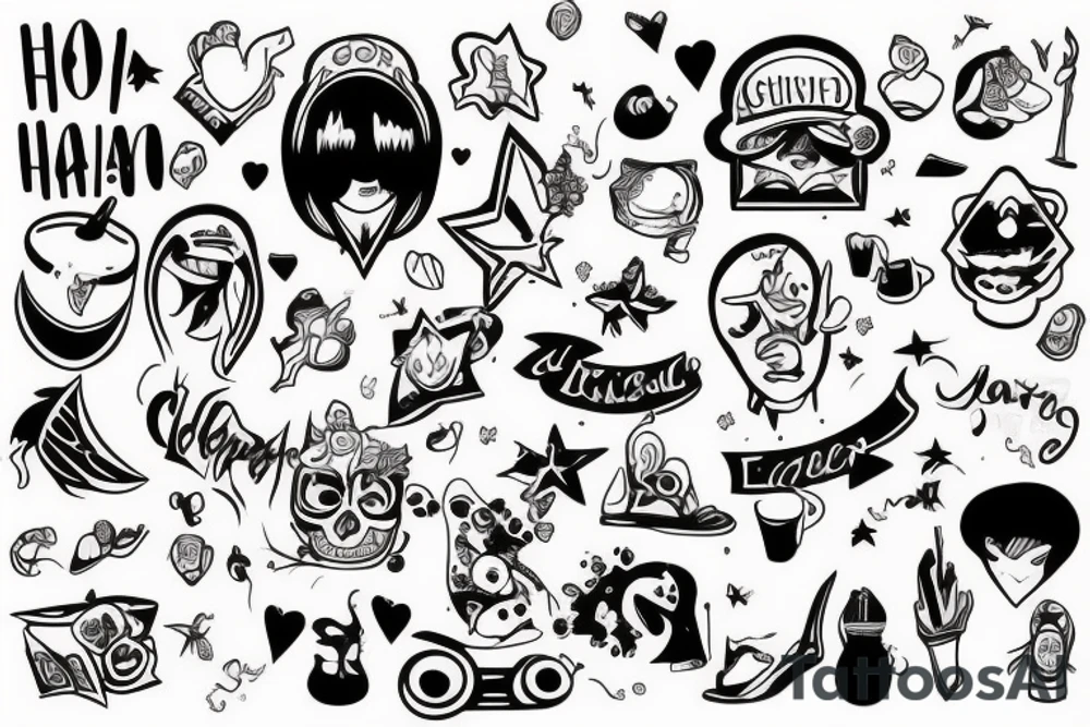 Собака на лошади tattoo idea