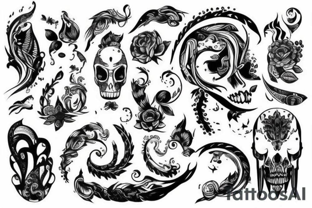 Кости динозавров tattoo idea