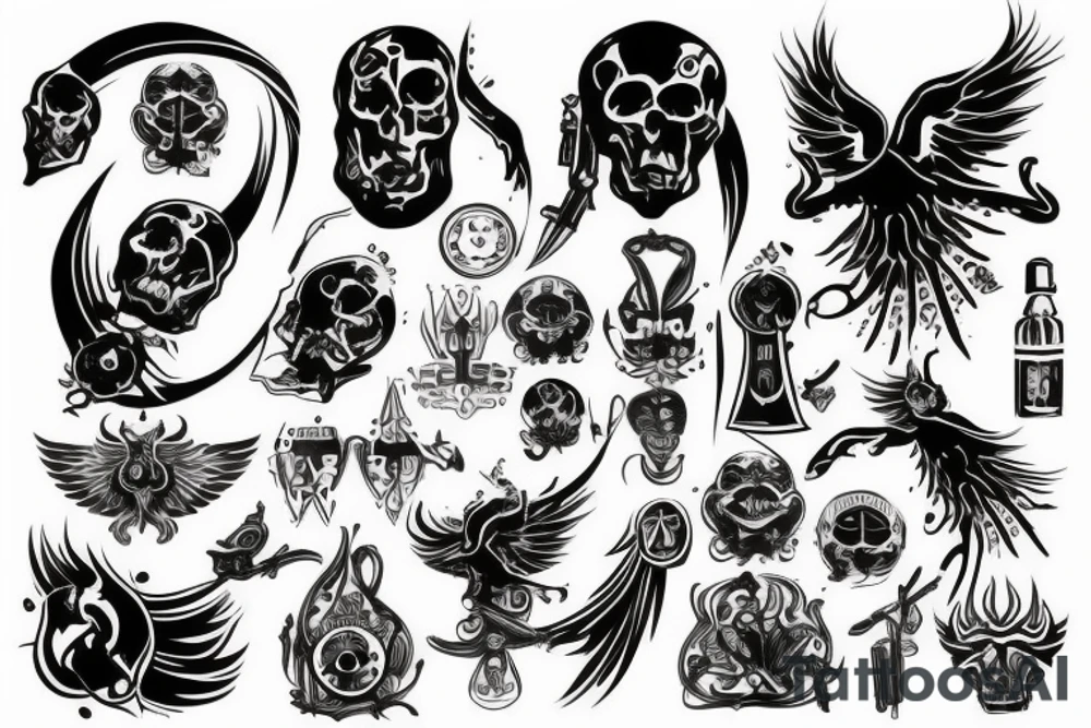 Russian attack of deadman tattoo idea