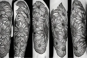 Lighting flowers tattoo idea