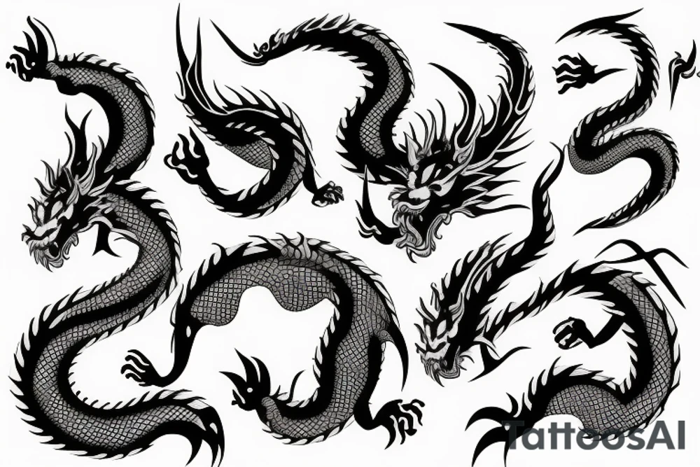 Yakuza style dragon tattoo tattoo idea