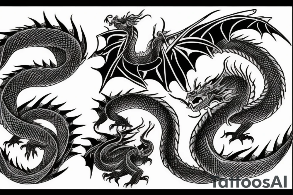 Yakuza style dragon tattoo tattoo idea