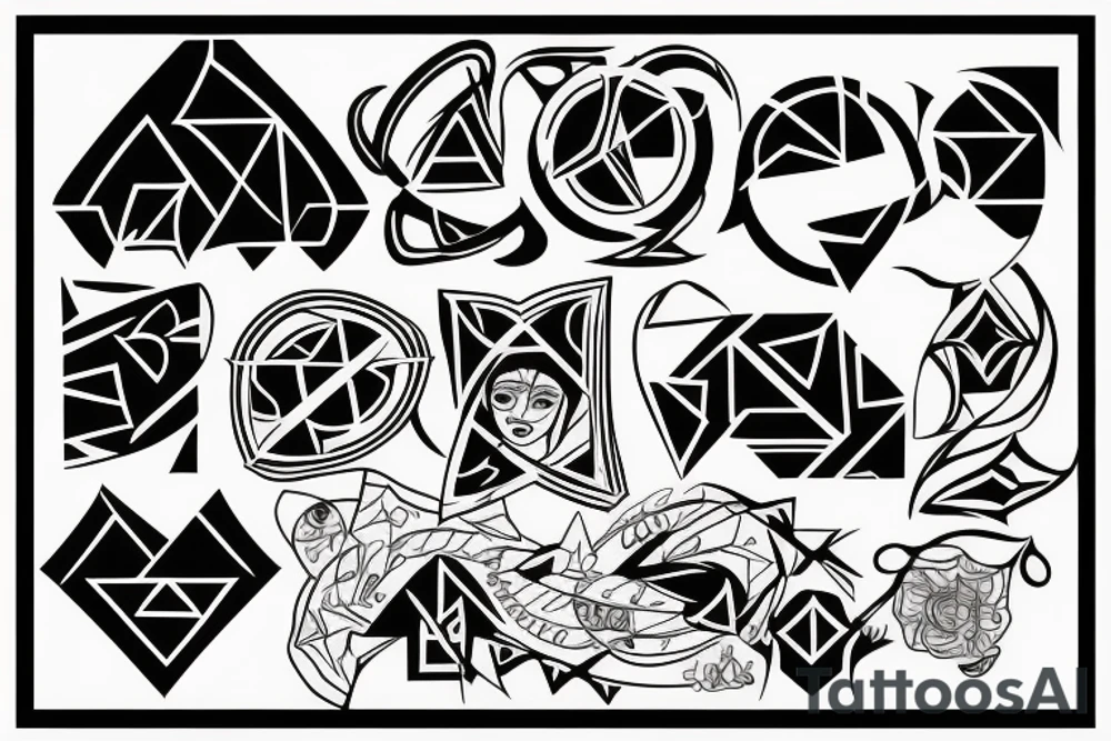 abstarct tattoo idea