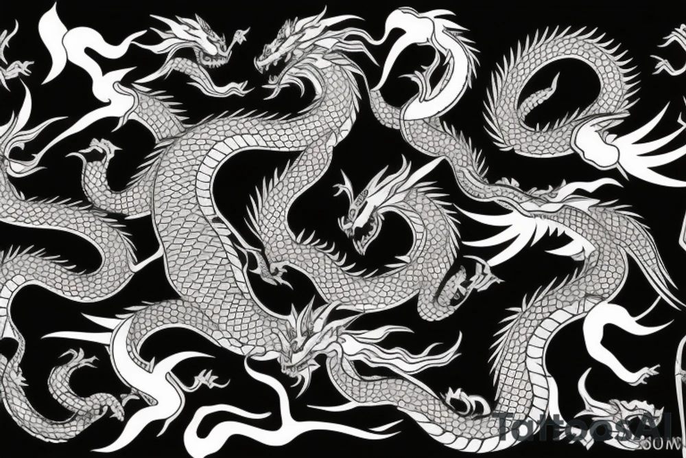 Yakuza style dragon tattoo tattoo idea