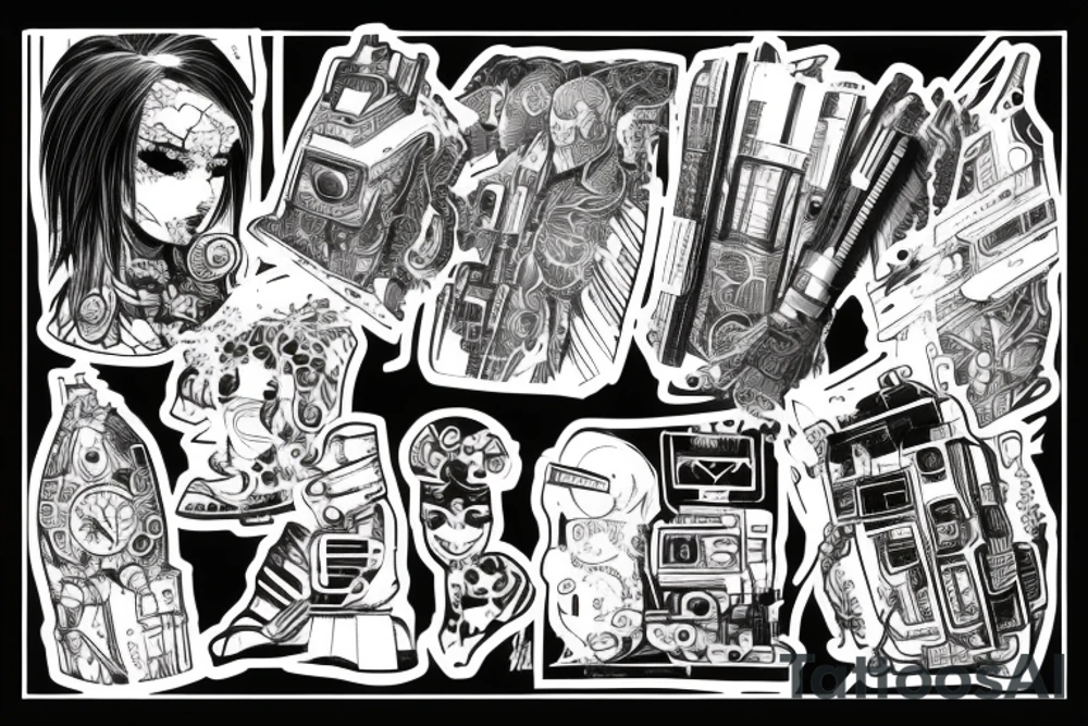 Cyberpunk tattoo idea