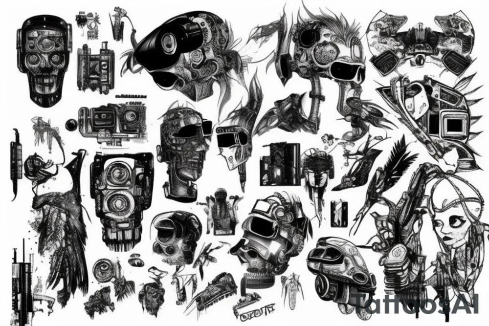 Cyberpunk tattoo idea