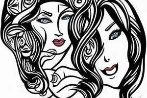 Girl in car tattoo idea