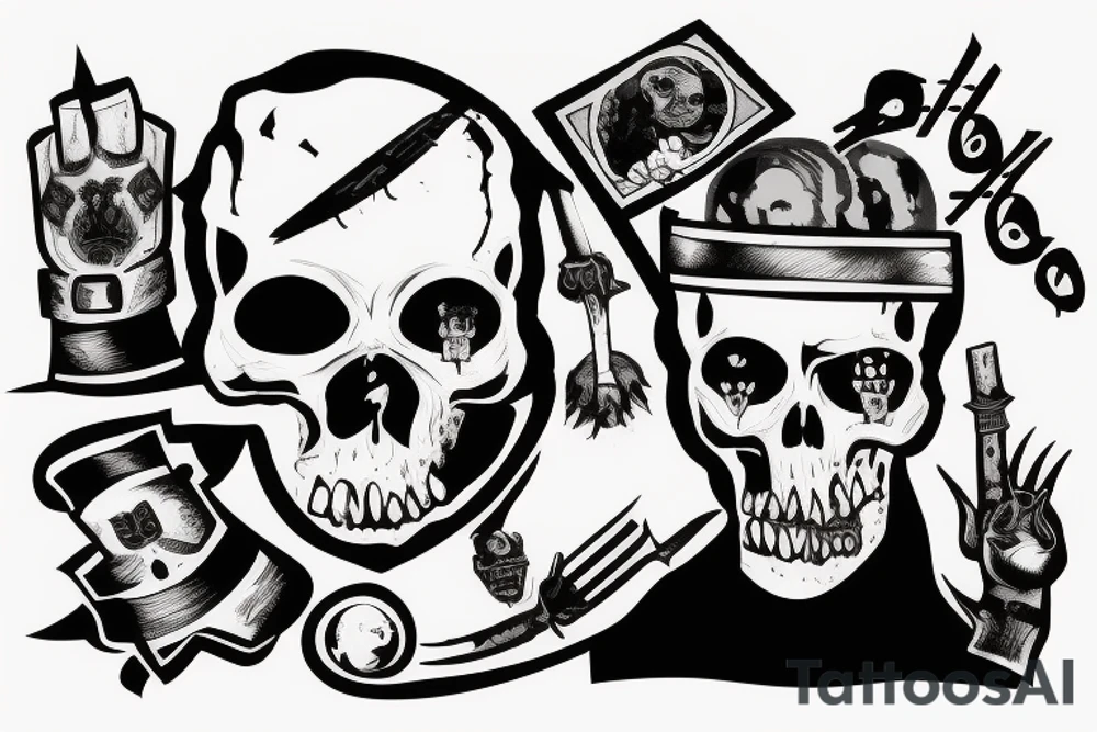 Osovets fortress, attack of the dead, Russian soldier with a bloody bandage on his face tattoo idea