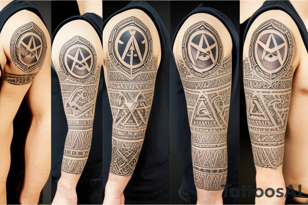 masonic symbol around the world tattoo idea